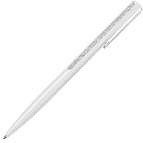 Swarovski Crystal - Crystal Shimmer Ballpoint Pen Chrome Plated White Lacquer