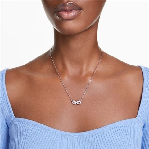 Swarovski Jewellery - Hyperbola Infinity Pendant White w/Rhodium Plate