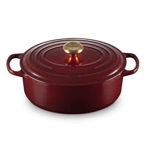 Le Creuset Signature Oval Casserole Garnet 29cm/4.7L - Peter's of Kensington