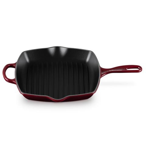 Le Creuset Signature Square Grillit Garnet 26cm - Peter's of Kensington