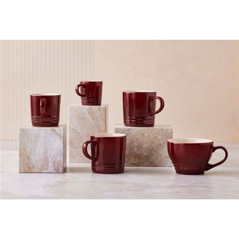 Le Creuset Stoneware Cappuccino Mug Garnet 200ml - Peter's of Kensington