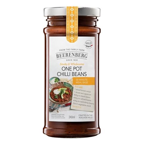 Beerenberg One Pot Chilli Bean Meal Base 240ml - Peter's of Kensington