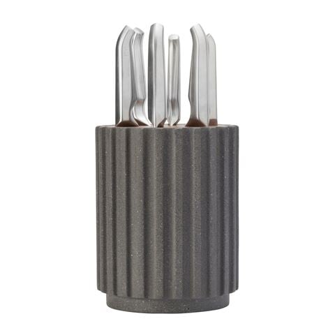 Furi - Pro Radial Stone Knife Block Set Flint Terrazzo 7pce