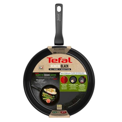 Tefal - Renew Induction Ceramic Frypan Black 20cm