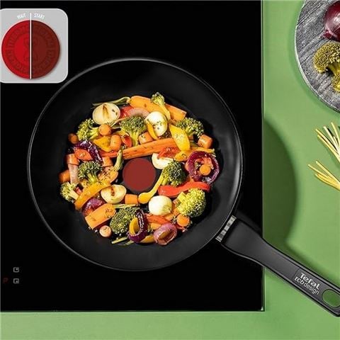 Tefal - Renew Induction Ceramic Wok Black 28cm