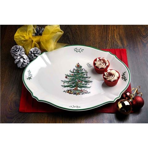 Spode Christmas Tree Oval Platter 43cm - Peter's of Kensington