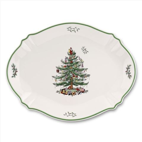 Spode Christmas Tree Oval Platter 43cm - Peter's of Kensington