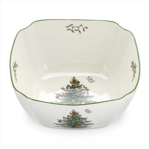 Spode Christmas Tree Square Bowl Large 25cm - Peter's of Kensington