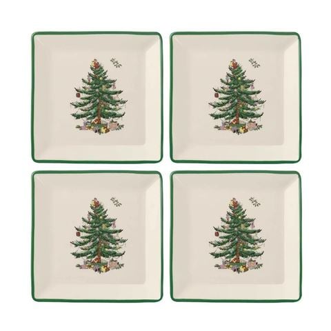 Spode Christmas Tree Titbit Tray Set 4pce - Peter's of Kensington