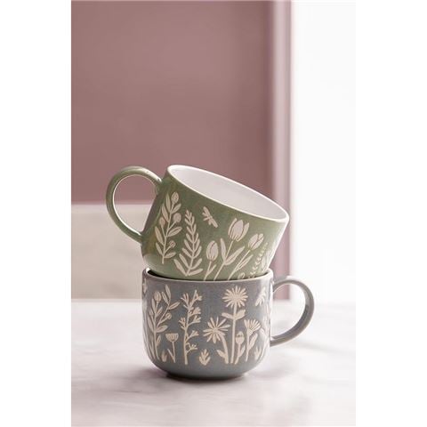 Mason Cash - In The Meadow Tulip Mug Green 400ml