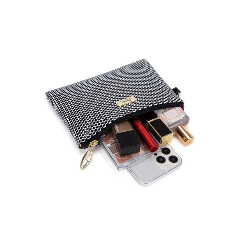 Serenade Leather - Cosmo Clutch Black/White