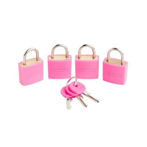 Korjo - Luggage Lock Set Assorted Colours  4pce