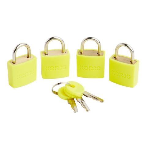 Korjo - Luggage Lock Set Assorted Colours  4pce