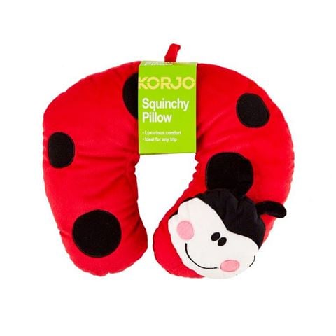 Korjo - Kids Squinchy Travel Pillow Ladybug