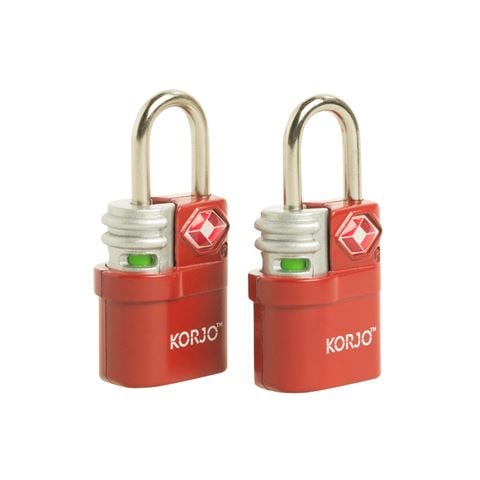 Korjo - TSA Indicator Luggage Lock Set Red 2pce
