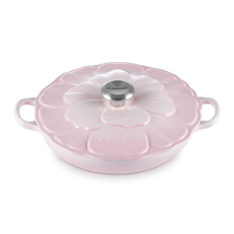 Le Creuset - Signature Petal Cast Iron Shallow Casserole Shell Pink 26cm