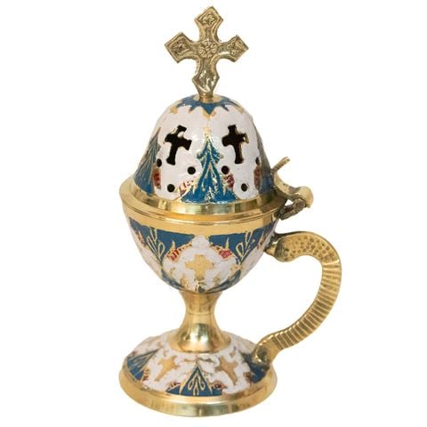 Candle Bar Livanistiri Gold Tone Metal/Blue - Peter's of Kensington