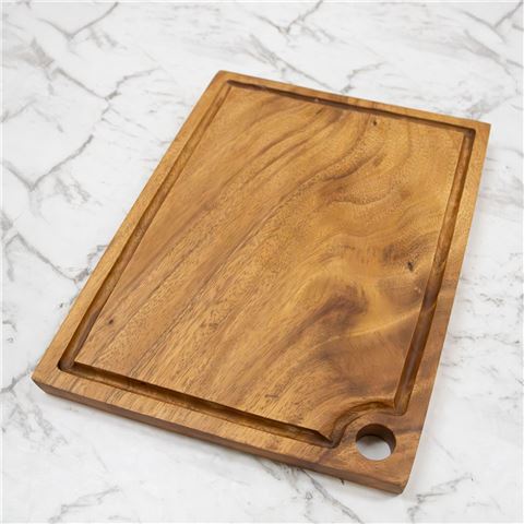 Darlin - Acacia Rectangle Board w/Hole & Track Large