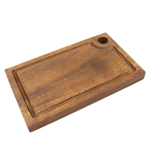 Darlin - Acacia Rectangle Board w/Hole & Track Small
