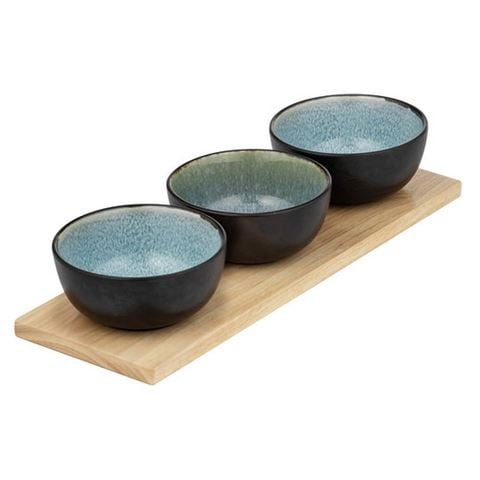 Ladelle Fusion Bowl & Tray Set 3pce Teal - Peter's of Kensington