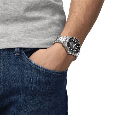 Tissot - Seastar 1000 Powermatic 80 Black Dial 40mm T1208071105100