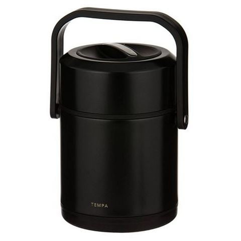 Tempa Parker Stainless Steel Insulated Food Container Black 1.6L/21cm - Peter's of Kensington