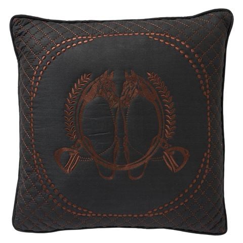 Paloma - Handcrafted Cheval Noir Cushion 50x50cm