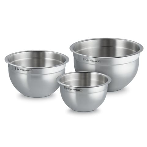 Le Creuset - Stainless Steel Mixing Bowls w/Lids Set 3pce