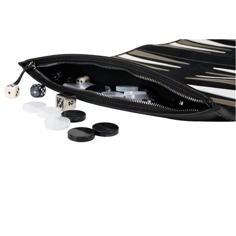 Hector Saxe - Victor Travel Backgammon Set Black Velvet