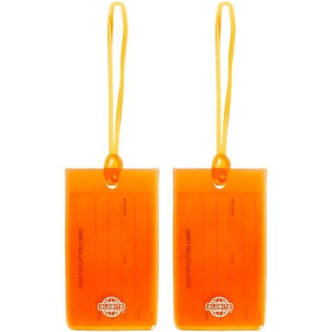 Jelly Luggage Tag Set Orange 2pce