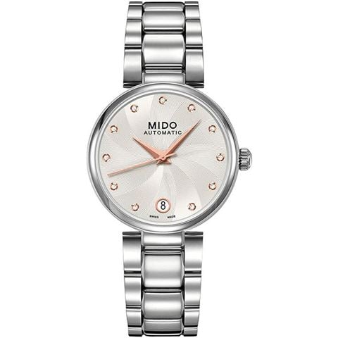 Mido Baroncelli II Automatic S. Steel Watch w/Diamonds 33mm M0222071103610 - Peter's of Kensington