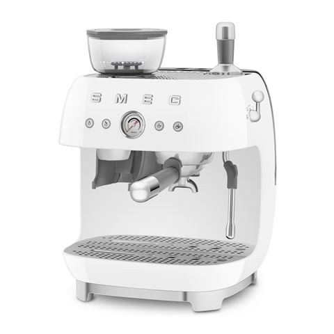Smeg 50's Style Espresso Machine White EGF03WHAU - Peter's of Kensington