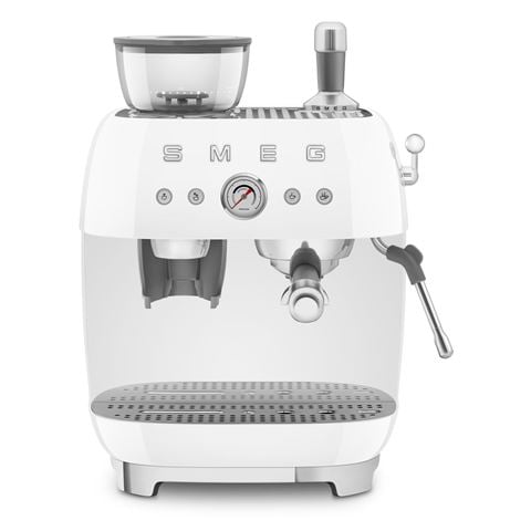 Smeg 50's Style Espresso Machine White EGF03WHAU - Peter's of Kensington
