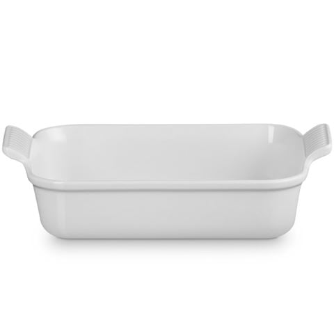 Le Creuset Heritage Rectangular Dish White 26cm - Peter's of Kensington