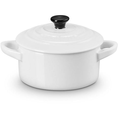 Le Creuset Stoneware Mini Casserole Dish White 10cm - Peter's of Kensington