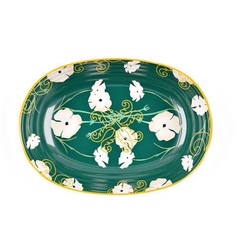 Guzzini Fusion Rice Platter Green/Gold - Peter's of Kensington