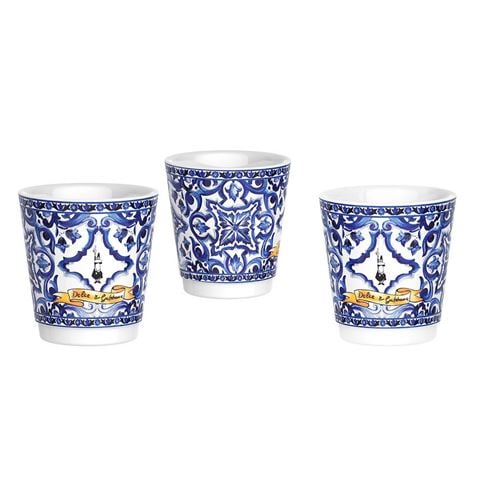 Bialetti - Dolce & Gabbana Mediterranean Blue 3 Cup Moka Express & Cup Set 7pce