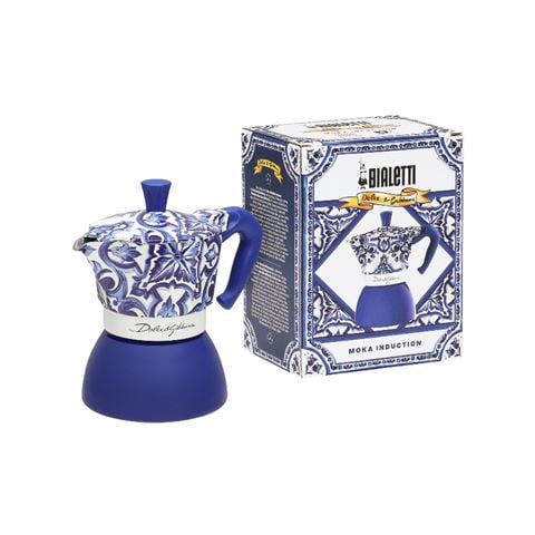 Bialetti - Dolce & Gabbana Moka Induction Maker Mediterranean Blue 4 Cup