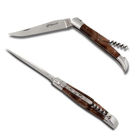 Laguiole - Knife w/Stabilised Walnut Handle  & Corkscrew