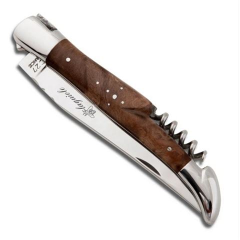 Laguiole - Knife w/Stabilised Walnut Handle  & Corkscrew
