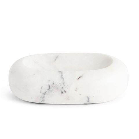 Stoned White Marble Classic Soap Dish - Peter's of Kensington