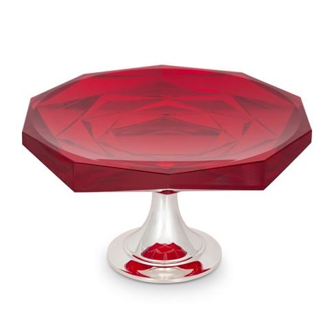 Whitehill - Glass Compote Dish On Stand Red