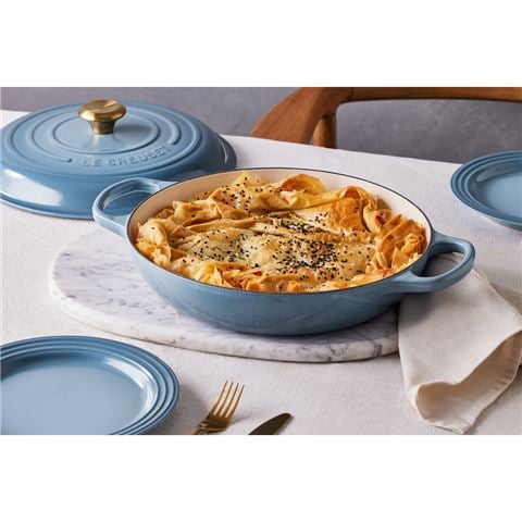Le Creuset Signature Shallow Casserole Chambray 30cm/3.5L - Peter's of Kensington