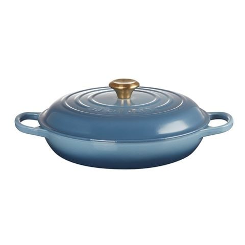 Le Creuset Signature Shallow Casserole Chambray 30cm/3.5L - Peter's of Kensington