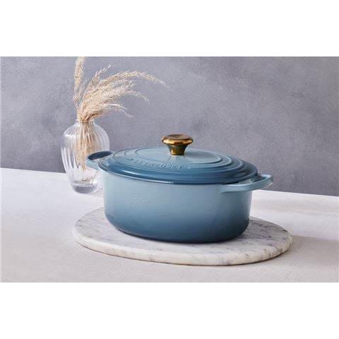 Le Creuset Signature Oval Casserole Chambray 29cm - Peter's of Kensington