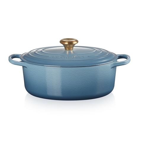 Le Creuset Signature Oval Casserole Chambray 29cm - Peter's of Kensington