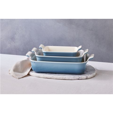 Le Creuset Heritage Rectangular Dish Chambray 32cm - Peter's of Kensington