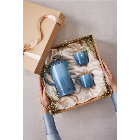 Le Creuset French Coffee Press Chambray 1L - Peter's of Kensington