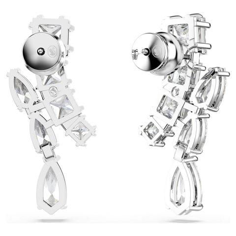 Swarovski Jewellery - Matrix Drop Earrings Mixed Cuts White w/Rhodium Plate