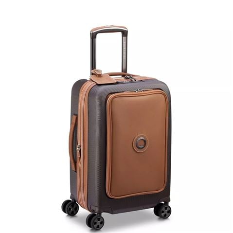 Delsey - Chatelet Air 2.0 Expandable Laptop Cabin Suitcase Brown 55cm